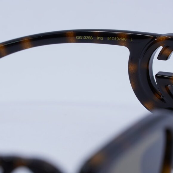 🕶️ New Gucci GG1325S 012 Sunglasses - Dark Brown Havana Frame - Picture 7 of 10